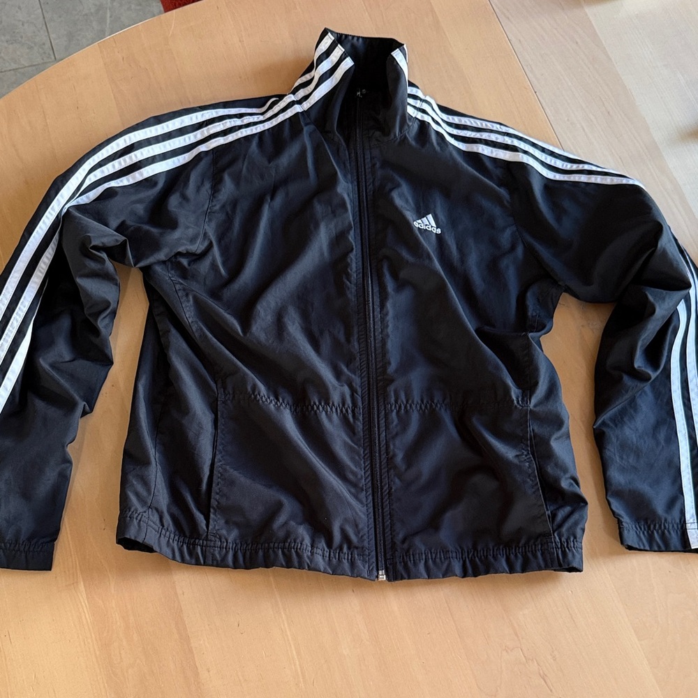 Adidas ESSENTIALS 3-STRIPES LIFESTYLE TRACK JACKET LINED WINDBREAKER SIZE S - Picture 11 of 11